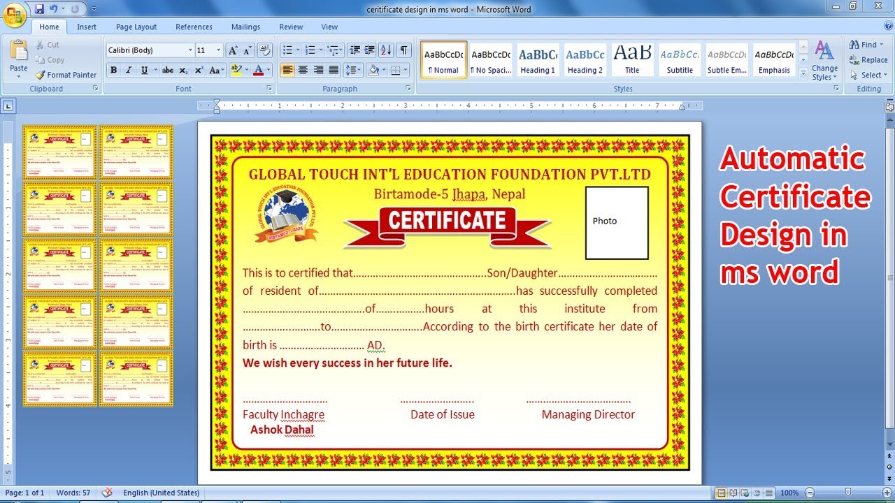 automatic-certificate-design-using-ms-word-2019-how-to-make