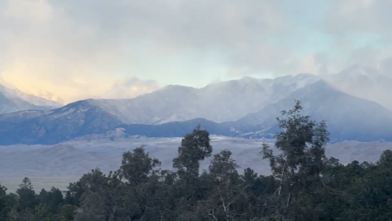 A morning of beauty overlooking the Sangre de Cristo Mountains above Great Sand Dunes