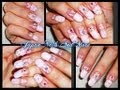 Lace and bows nail art design