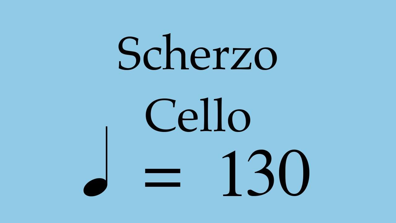 Suzuki Cello Book 3 | Scherzo | Piano Accompaniment | 130 BPM