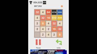 2048 5x5 but 2 numbers are added after each move: new record (my 2nd ever 32k + 16k)