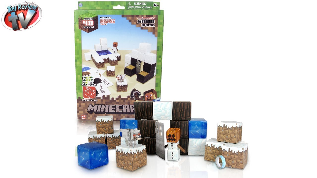 Minecraft Papercraft Overworld Deluxe Set, Over 90 Pieces