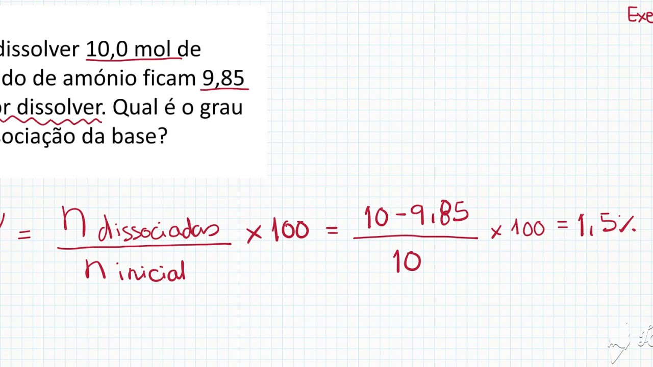 Considerando Se 100ml De Cada Solução E Dissociação