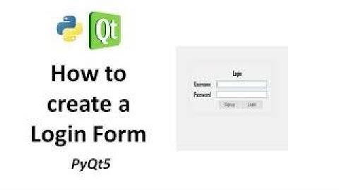 How to Create a Login Form using QT designer in 5 minutes