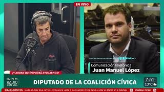 Juan Manuel López, de la Coalición Cívica, confesó que ante el balotaje su voto será en blanco