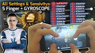 Download Lagu All SETTINGS and SENSIVITYS | 5 FINGER GYROSCOPE CONTROL WITH HONOR PLAY | PUBG MOBILE MP3