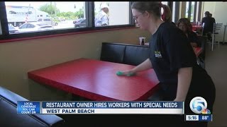 Restaurant owner hires workers with special needs