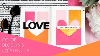 Color Blocking with Stencils @thiscallsforconfetti