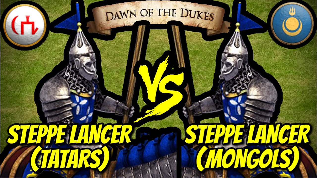 200 (Tatars) Elite Steppe Lancers vs 200 (Mongols) Elite Steppe Lancers | AoE II: Definitive Edition