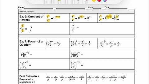 Algebra 2 5.2 Notes Example 6