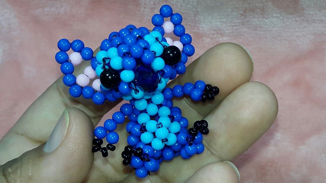 Como hacer a stich, tejido con perlas y mostacillas