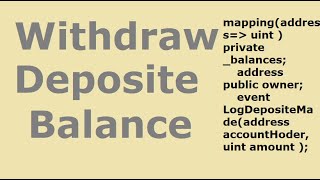 Deposite and Withdraw contract with source code. | Solidity Smart contract [Hindi]