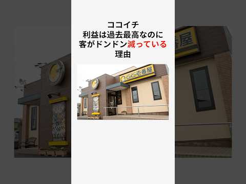 ココイチ利益は過去最高なのに客離れが起きれている理由がヤバい#shorts #雑学 ##ココイチ