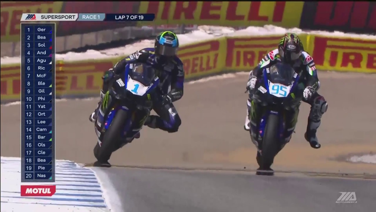 Полная запись гонки: Гонка класса Supersport на трассе Mazda Raceway Laguna Seca.