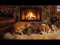 Fall Asleep in 5 Minutes: Fireplace Crackling and Sleeping Pets 🐾 (4K ASMR Fireplace Sound)