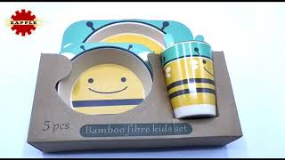 Bamboo Fiber Kids Dinnerware Dinner Set