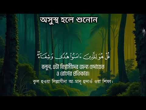 অসুস্থ হলে এই তিনটি আয়াত শুনেন। ইনশাল্লাহ আল্লাহ শিফা দিবে