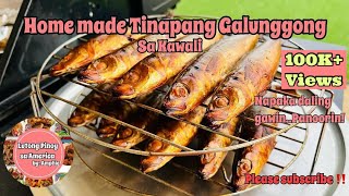 TINAPANG GALUNGGONG sa KAWALI/Ganito kami mag tinapa sa America #tinapa #galunggong #homemade