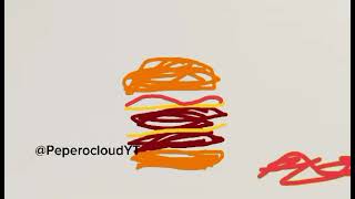 Bun Burger Cheese BK Stackers but badly drawn