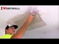 How To Repair WATER DAMAGED DRYWALL CEILING- Step by Step