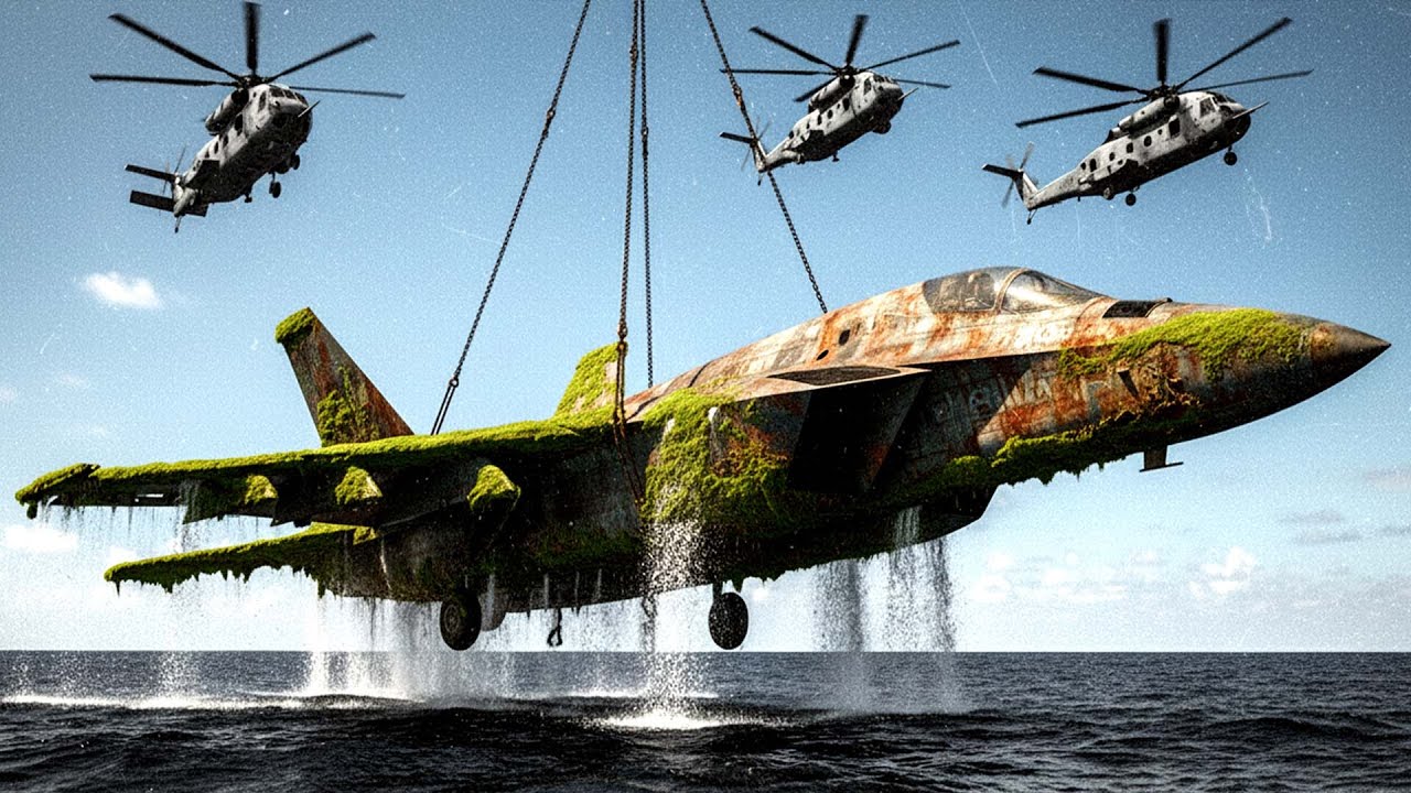 Pulling a WWII Fighter Plane Engine from the Ocean Floor First Start in 80 Years