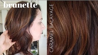creating a brunette CARAMEL BALAYAGE