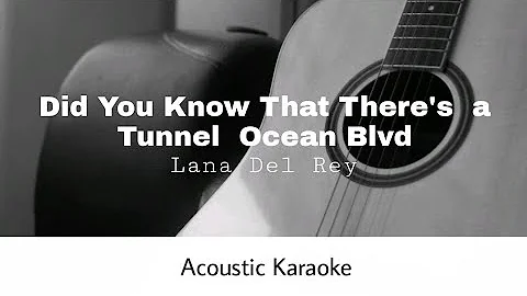 Lana Del Rey - Did You Know That There's a tunnel Under Ocean Blvd (Acoustic Karaoke)