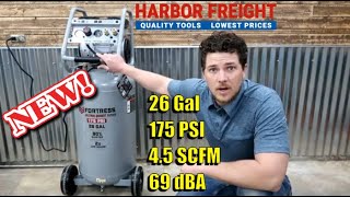 Fortress 26 Gallon 175 PSI Ultra Quiet Vertical Shop/Auto Air Compressor from Harbor Freight