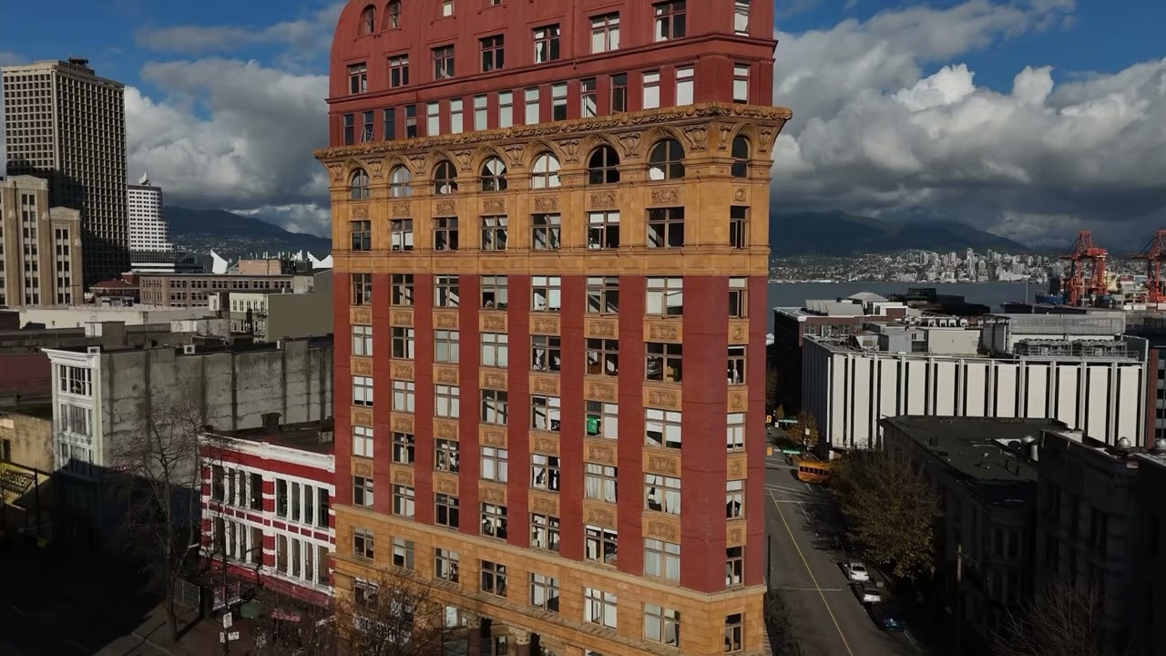 Aerial Drone view of Toronto and  Vancouver 