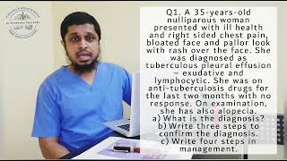 Nulliparous Woman With Chest Pain & Rash Over The Face Q Fcps April 2015 Medical Ace Project
