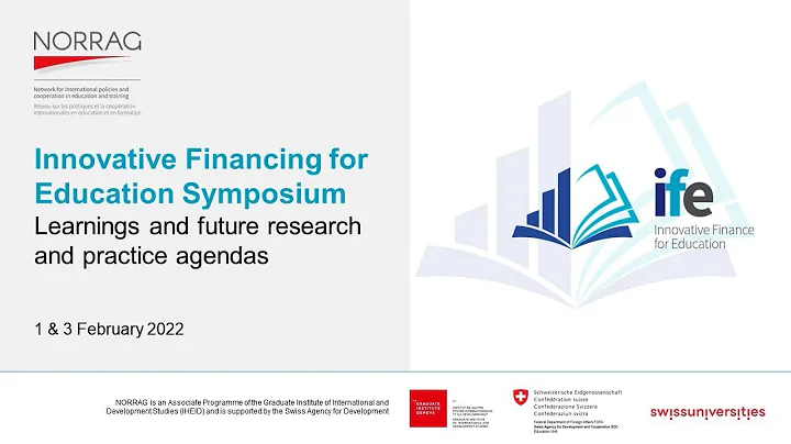 Innovative Financing for Education Symposium: Learnings and Future Research and Practice Agendas - 1