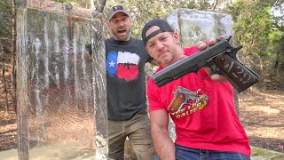 104 Year Old 1911 vs 200lb Ice Blocks!!!