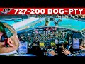 Aerosucre boeing 727200 cockpit bogota to panama city