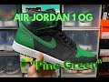 NIKE AIR JORDAN 1 RETRO HIGH OG "Pine Green" review & on feet!!