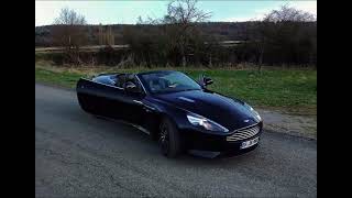 Aston Martin DB9 Volante Car-Clip Präsentation, V12 518PS Sauger, Ab 199€ Mietpreis 007 Feeling 👌👍