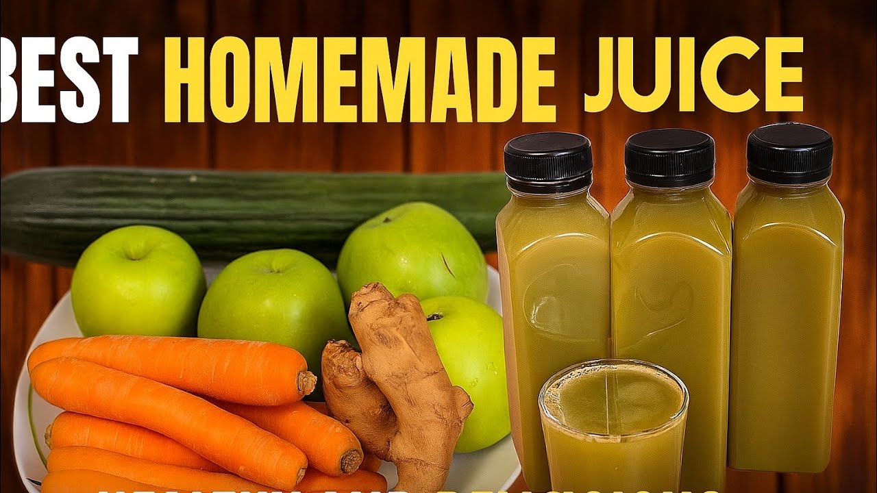 How To Make Healthy Cucumber, Carrot, Apple ,Ginger Juice At Home like a pro..