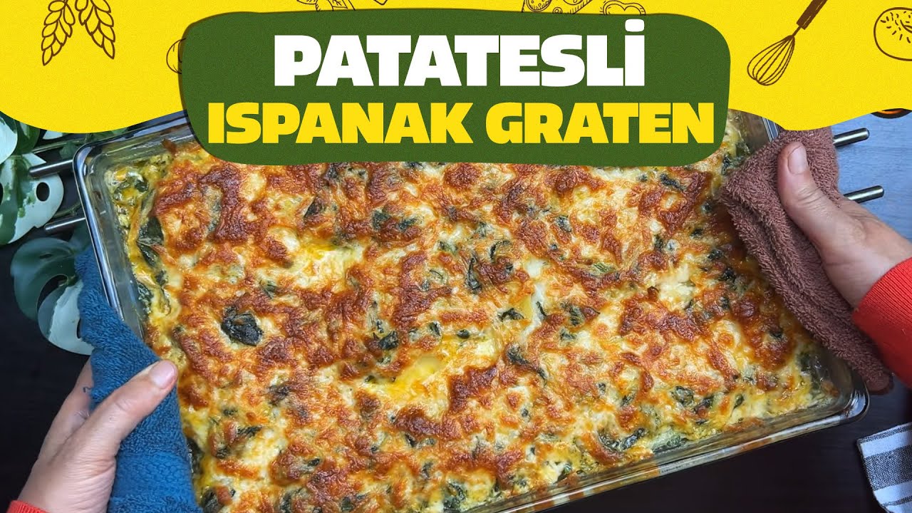 Az Malzeme, Efsane Lezzet! Fırında Patatesli Ispanak Graten🌟👍