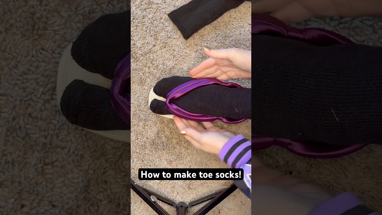 How to make toe socks for your demon slayer cosplay! #cosplay #demonslayer #toesocks #tutorial