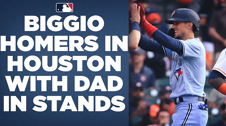 Cavan Biggio homers in Houston with dad, Craig (As...