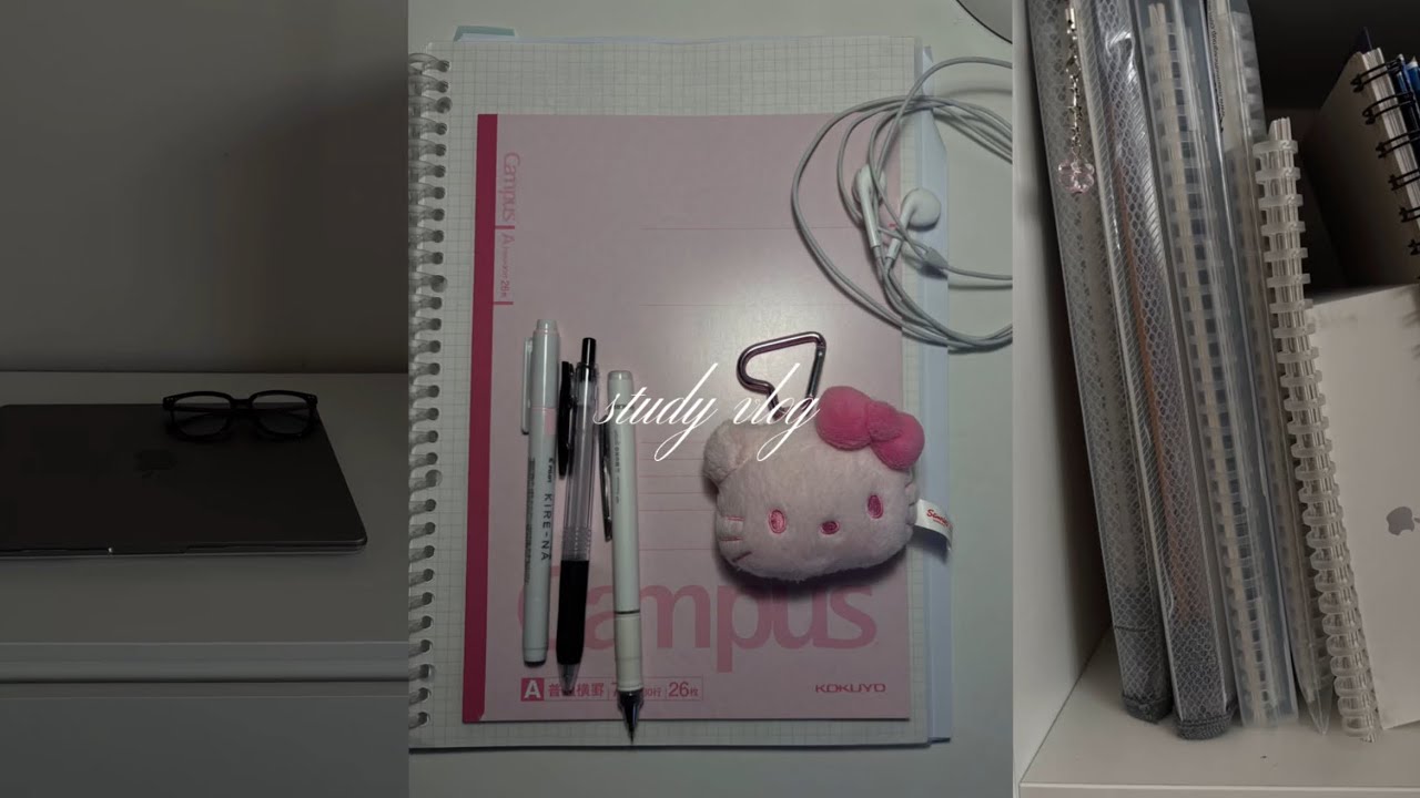 study vlog | ipad unboxing, late night studying 