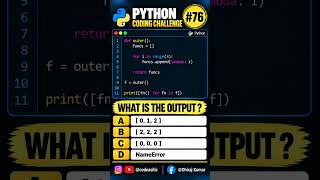 Python Trick Question  Can You Predict the Output | MCQ #76 #shorts #pythonmcq