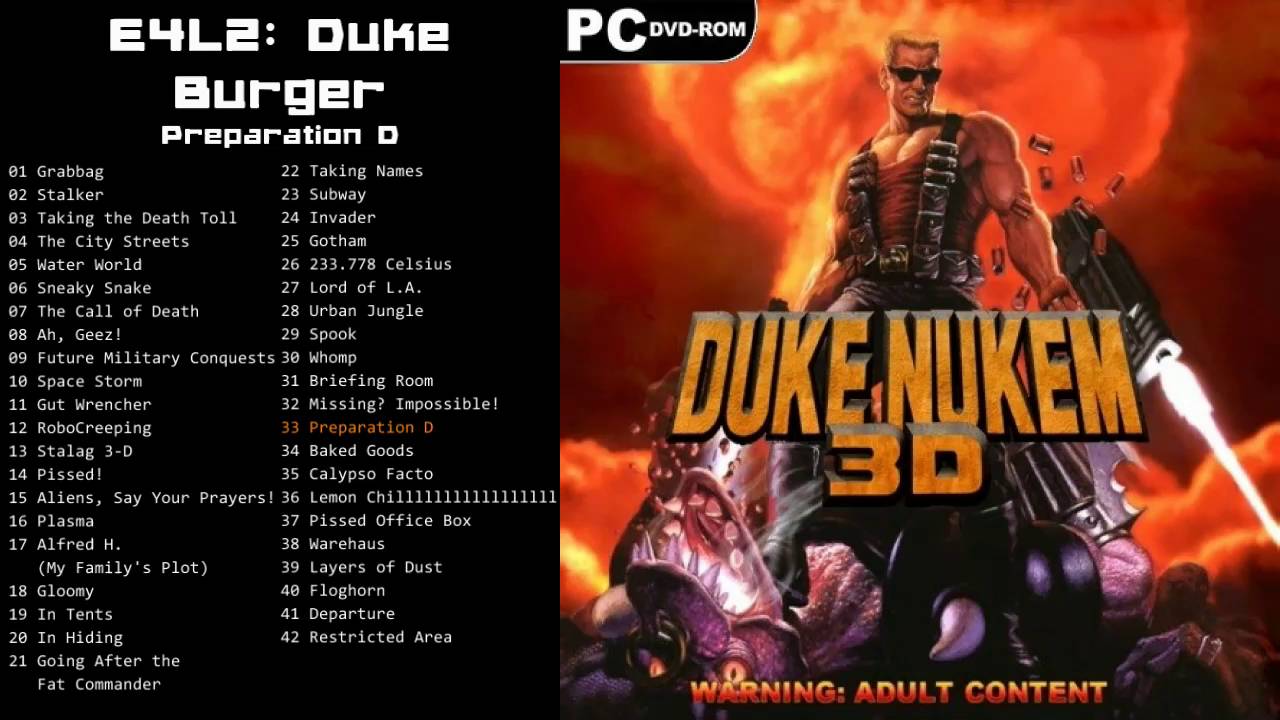Duke Nukem 3D: Megaton Edition OST - E4L2: Duke Burger - Track 33 "Preparation D"