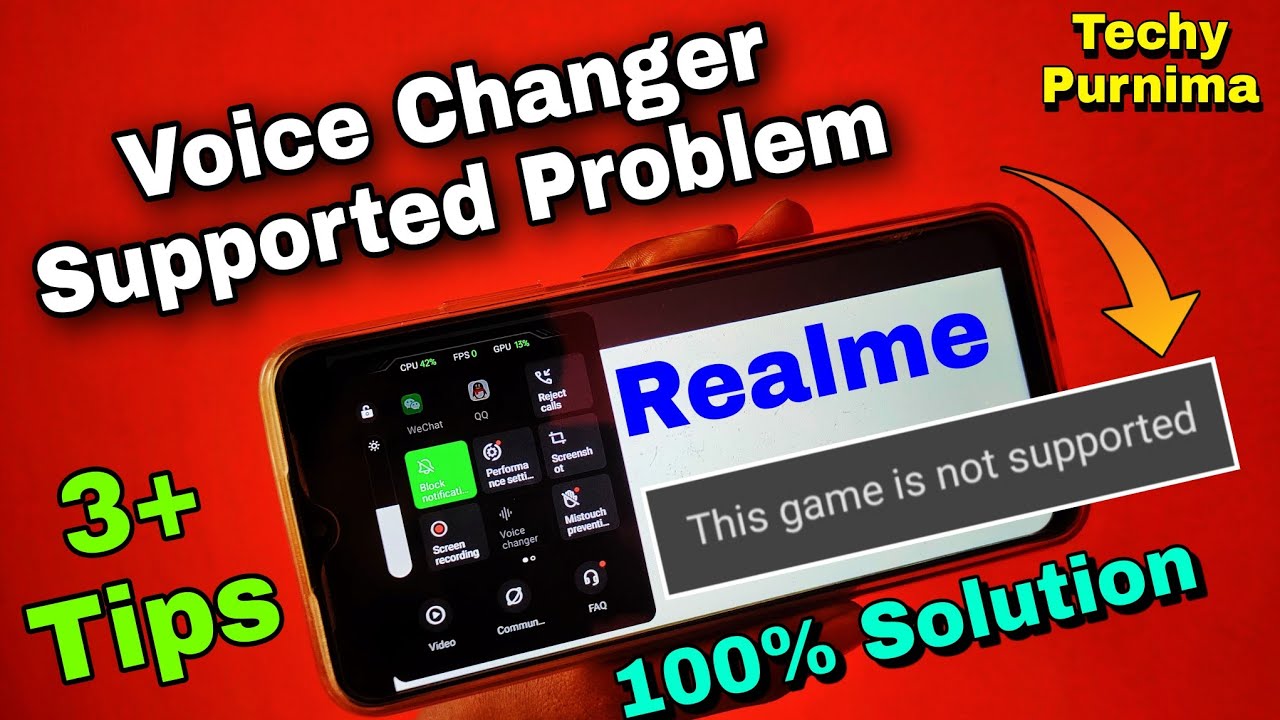 Realme Voice Changer Not Support Solution | 'This Game is Not supported Voice Changer Problem realme