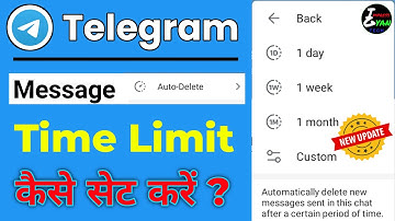 Telegram Message Auto Delete Enable Kaise Kare || How to Use Auto Delete Feature in Telegram