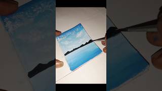“Easy Scenery Painting for Beginners | Moonlight Lake Art Tutorial”#art