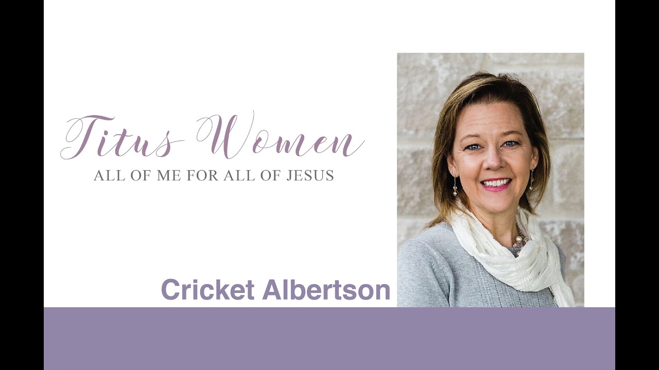 Discovering the Wonder of Jesus Lesson 1 Cricket Albertson YouTube