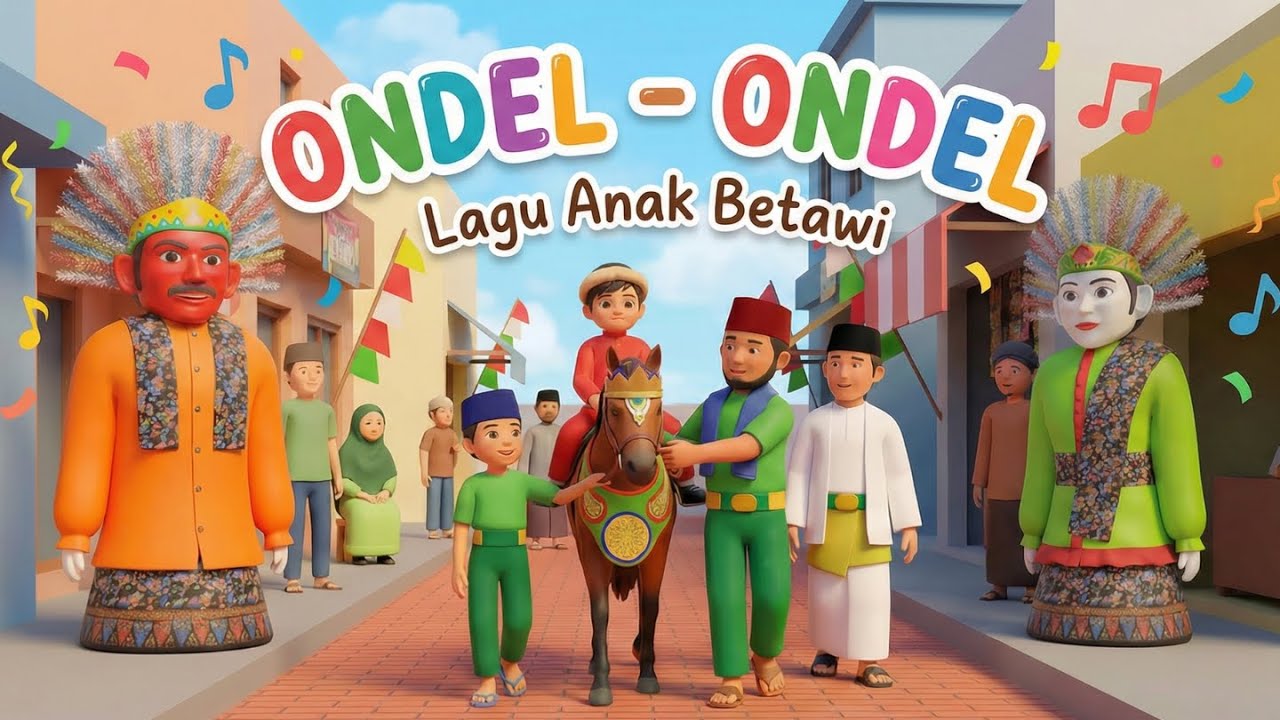 Lagu Ondel-Ondel Betawi | Lagu Anak Indonesia | Animasi 3D Lucu