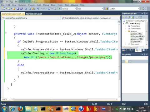 Windows 7 - Programming Taskbar previews with Visual Studio 2010
