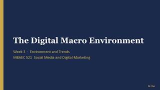 Week 3. the digital macro environment