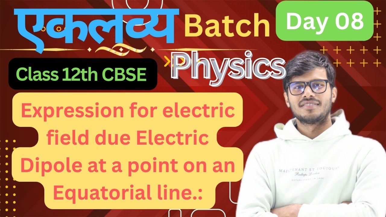 Electric field due to an electric dipole at a point on Equatorial line ...